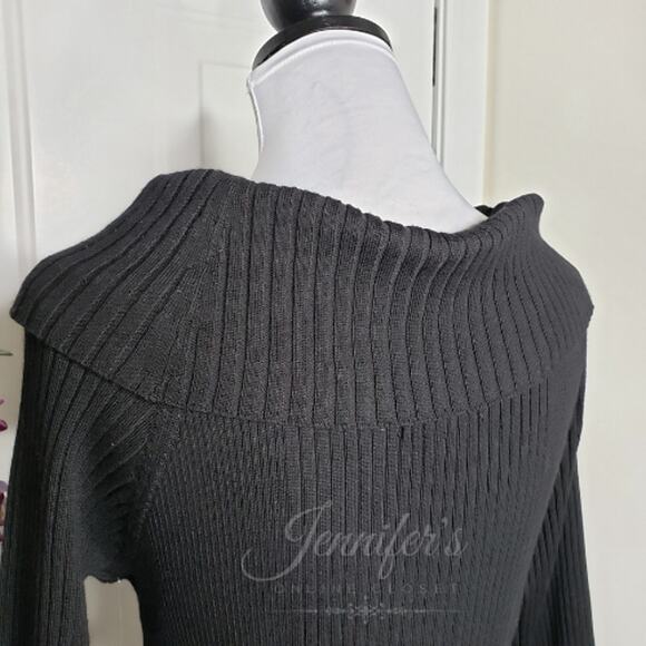 89th & Madison NEW Women's Black Cowl Neck Sweater Size XL - Picture 6 of 12
